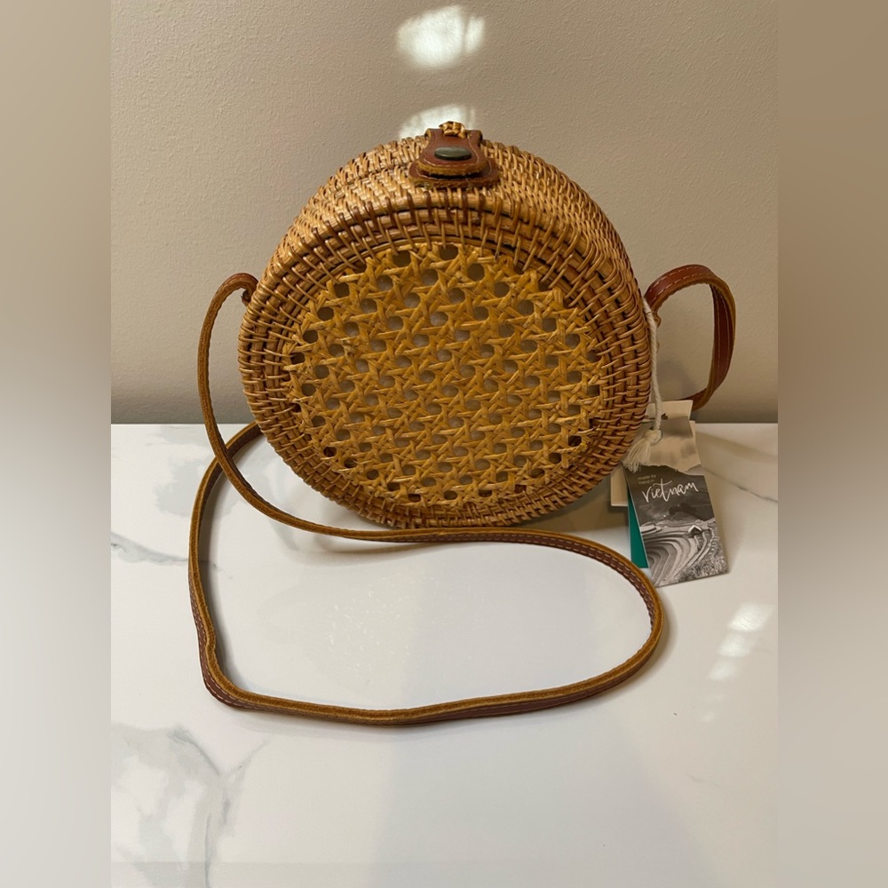 Handmade Rattan Wicker Crossbody